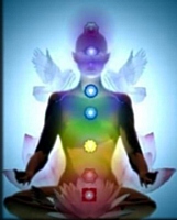Our church logo showing the main Chakra (energy) centres